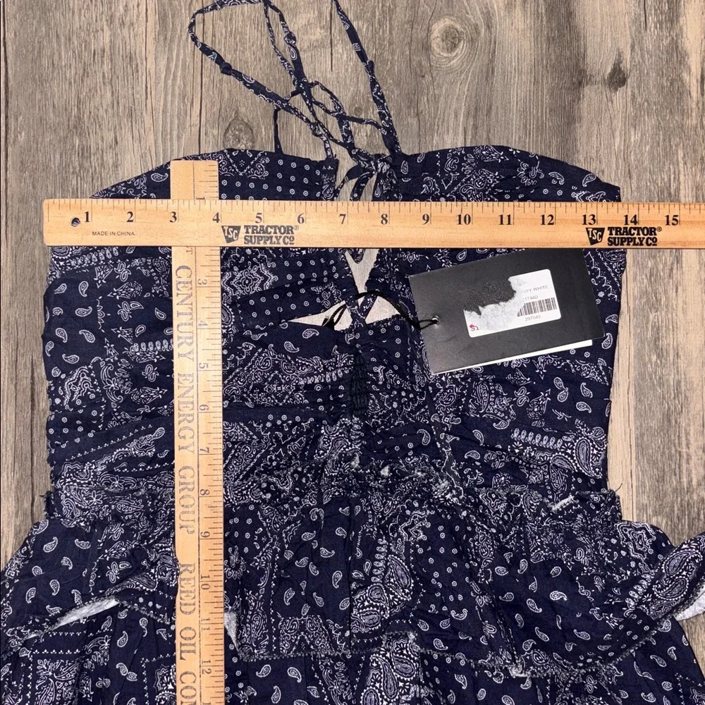 TUCKERNUCK EN Saison Navy White Daytona Midi Dress NWT Size Large - Picture 9 of 14